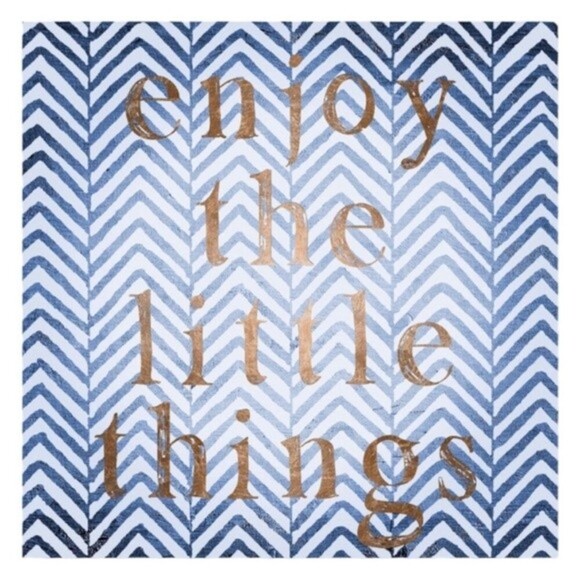 Oliver Gal Art Piece “Enjoy the Little Things” Canvas 16 x 16 - Picture 2 of 7